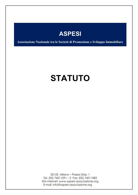 Statuto - Aspesi