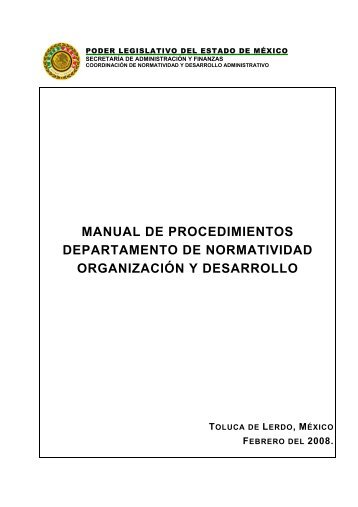 manual de procedimientos departamento de normatividad ...