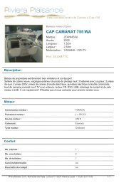 CAP CAMARAT 755 WA - Riviera Plaisance