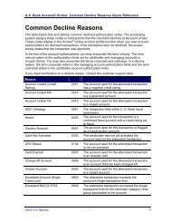 Common Decline Reasons - Administration