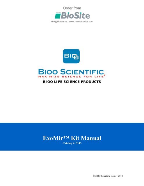 ExoMir™ Kit Manual - Nordic Biosite