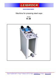 Machine for pressing steel caps