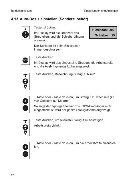 4.13 Auto-Dosis einstellen