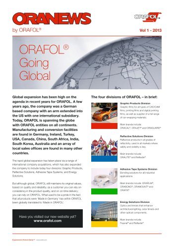 ORAFOL® Going Global - NS Grafoprom