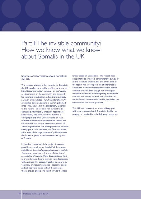 The Somali community in the UK: What we know and how we ... - ICAR