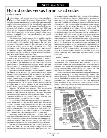 Hybrid codes versus form-based codes - Form-Based Codes Institute