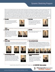 Dynamic Stretching Routine (PDF) - Therapeutic Associates