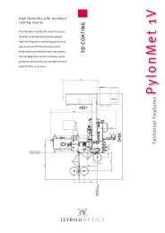 Technical Data PylonMet 1V - Leybold Optics GmbH
