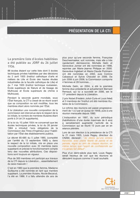 Rapport d'activitÃ© 2006-2008 - Commission des Titres d'IngÃ©nieur