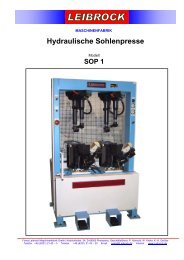 Hydraulische Sohlenpresse - Leibrock Im