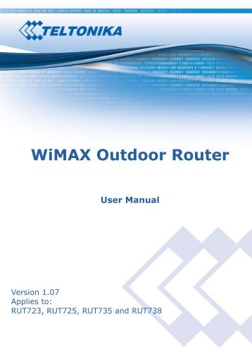 WiMAX Outdoor Router - Teltonika