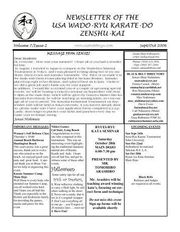 september 2006 - USA Wado Ryu Karate-Do