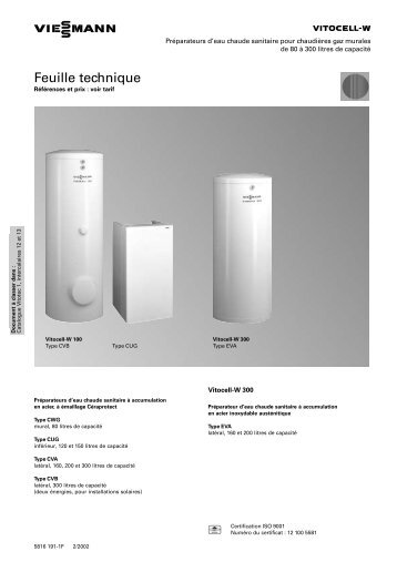 Vitocell w Viessmann - Francis MERCK sur le NET