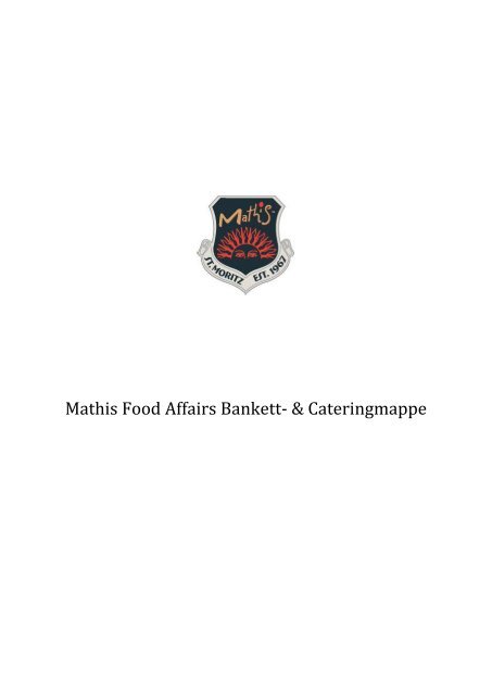 Mathis Food Affairs Bankett- & Cateringmappe