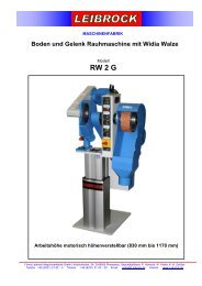 Boden und Gelenk Rauhmaschine mit Widia Walze - Leibrock Im