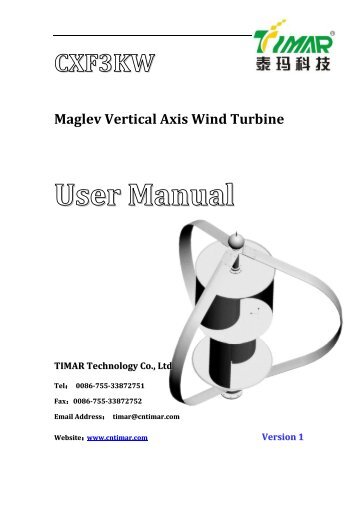 manual TiMAR CXF3kW - wind-sun-4all