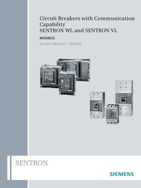 System Manual SENTRON 3WL/3VL Circuit breakers with ... - Siemens