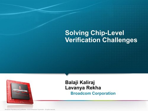 Solving Chip-Level Verification Challenges - Test and Verification ...