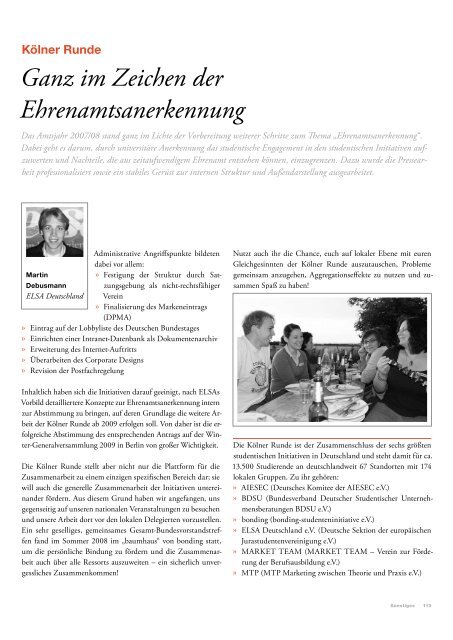 Jahresbericht ELSA-Deutschland e.V. 2007/2008 - ELSA Germany