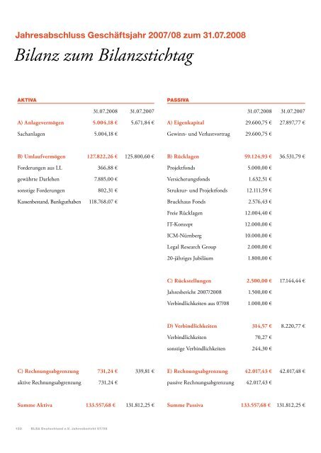 Jahresbericht ELSA-Deutschland e.V. 2007/2008 - ELSA Germany