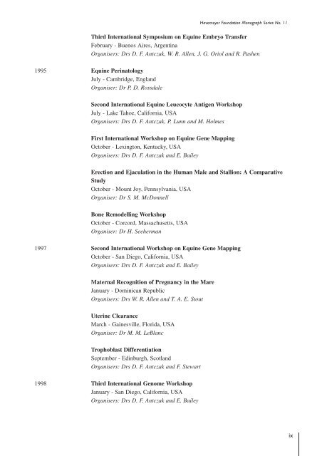 Proceedings of a Workshop on - The Havemeyer Foundation