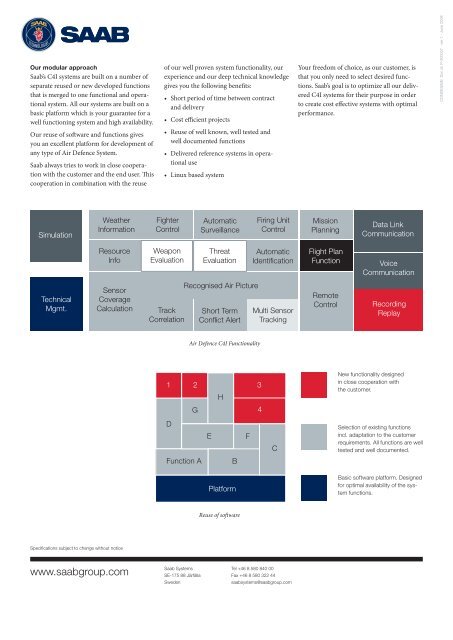 C4I SYSTEMS The Modular and Flexible SoluTion For your ... - Saab