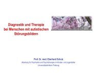 Diagnostik und Therapie bei Menschen mit autistischen ...