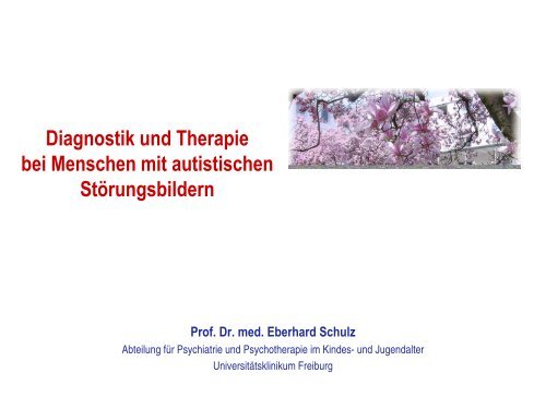 Diagnostik und Therapie bei Menschen mit autistischen ...