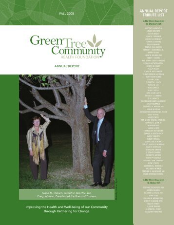 AnnuAl report tribute list - Green Tree Community Health Foundation