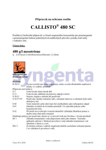 Callisto 480 SC 2013