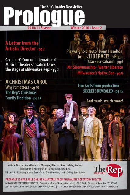 A CHRISTMAS CAROL - Milwaukee Repertory Theater