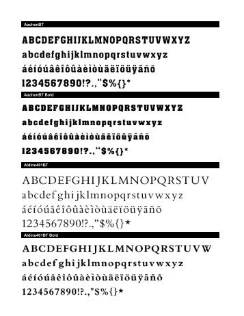 Font Booklet - Beacon Graphics