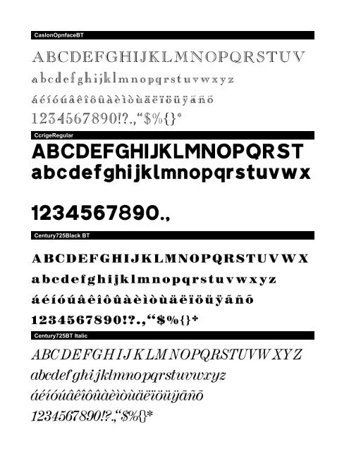 Font Booklet - Beacon Graphics