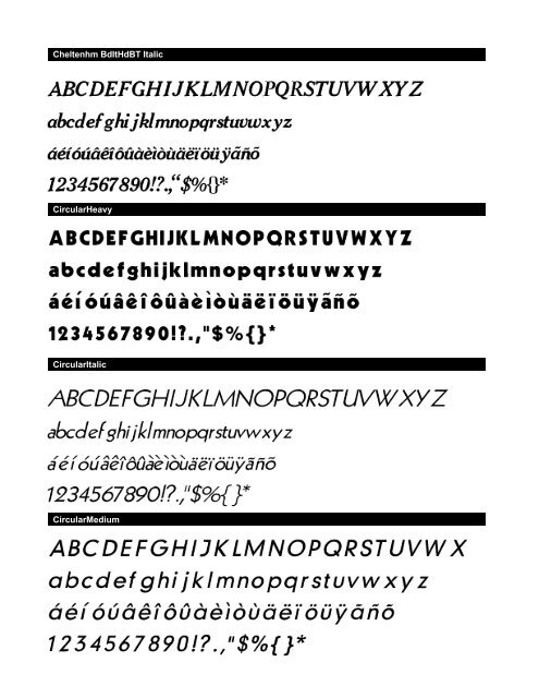 Font Booklet - Beacon Graphics