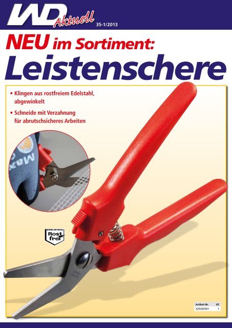 Leistenschere_Handschuhe, 35/2013-1 - Werkzeuge Dietrich