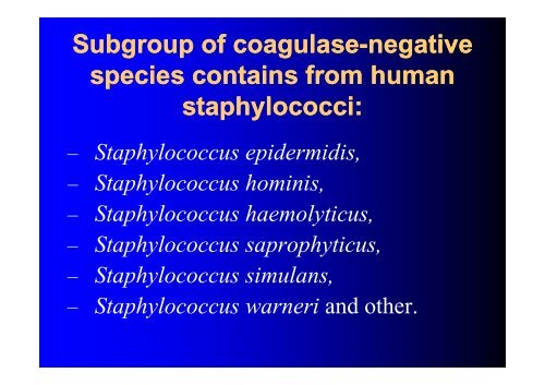 THE GENUS STAPHYLOCOCCUS - LF