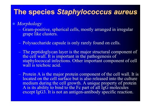 THE GENUS STAPHYLOCOCCUS - LF