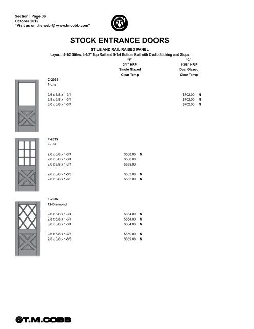 T.M. Cobb Catalog Pages - StudioSupplier