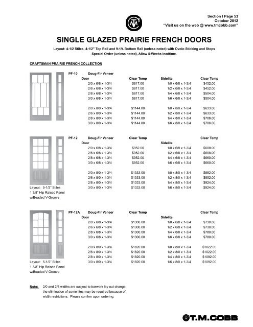 T.M. Cobb Catalog Pages - StudioSupplier