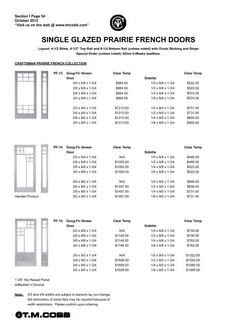 T.M. Cobb Catalog Pages - StudioSupplier