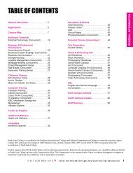 TABLE OF CONTENTS - North Lake College