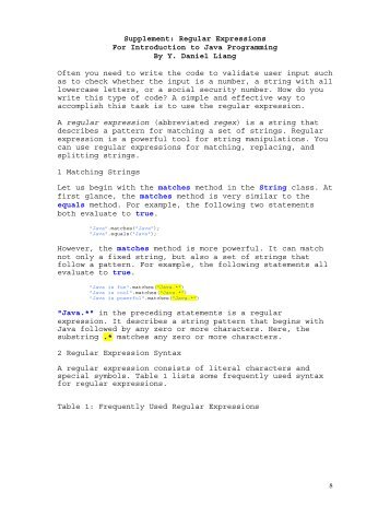 tutorialspoint math java Occurrence Numerical Regular with Expressions Indicators