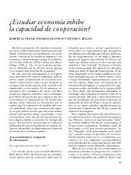 ¿Estudiar economía inhibe la capacidad de cooperación?