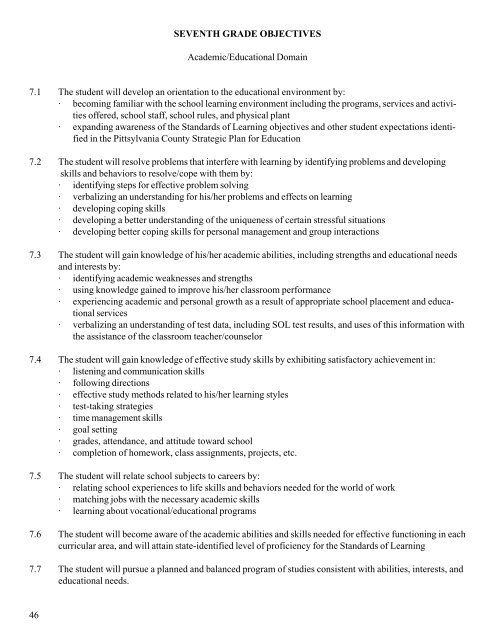 guidance and counseling curriculum guide grades k-12