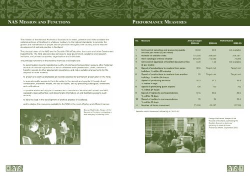 Annual Report 2003-2004 - National Archives of Scotland