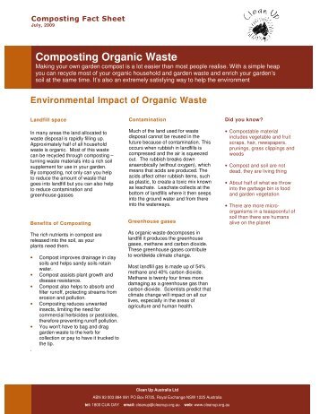 Composting fact sheet - Clean Up Australia