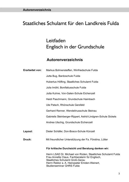 Englisch in der Grundschule