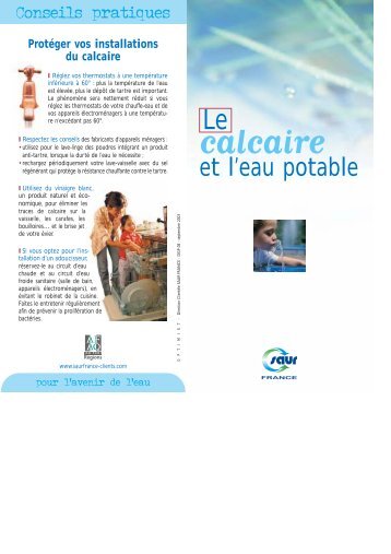 Le calcaire et l'eau potable - Saur