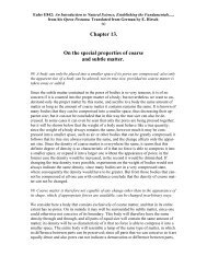 Chapter 13. On the special properties of coarse and subtle matter.