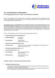 An- und Abmeldung von Messstellen - Stadtwerke Frankenthal GmbH